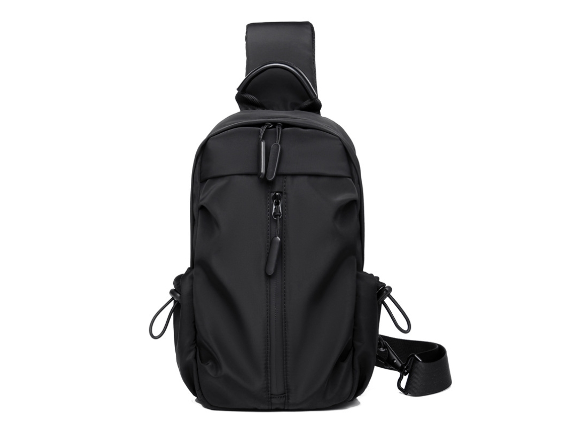 (preto) Bolsa Peito Casual Multifuncional, Unissex