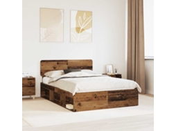 Vidaxl Estrutura Da Cama Com Cabeceira Madeira Antiga 150 X 200 Cm