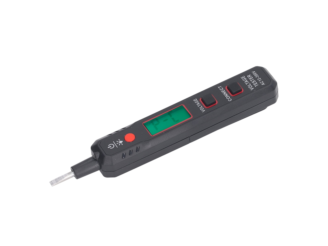 Testador de tensão NCV com caneta de 12v a 300v, LCD e alarme | S/MARCA