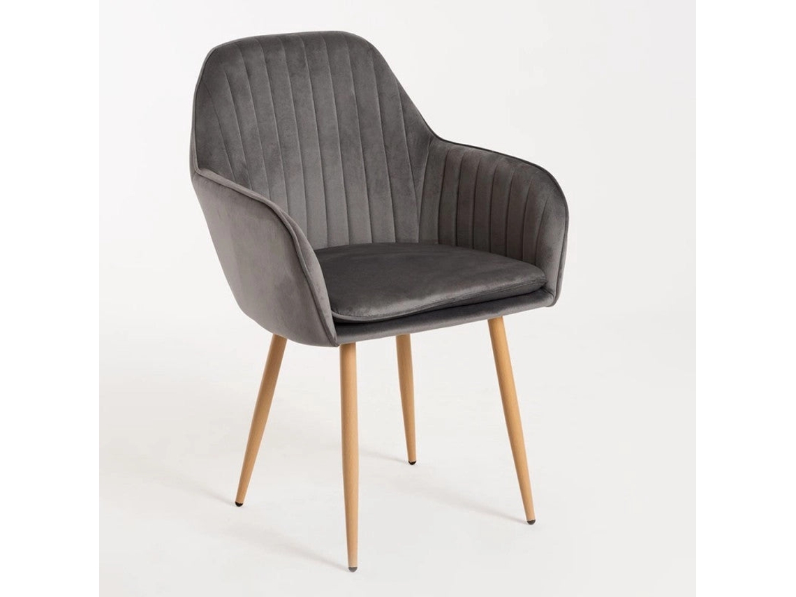 DUDECOR Cadeira Norbana Cinzento