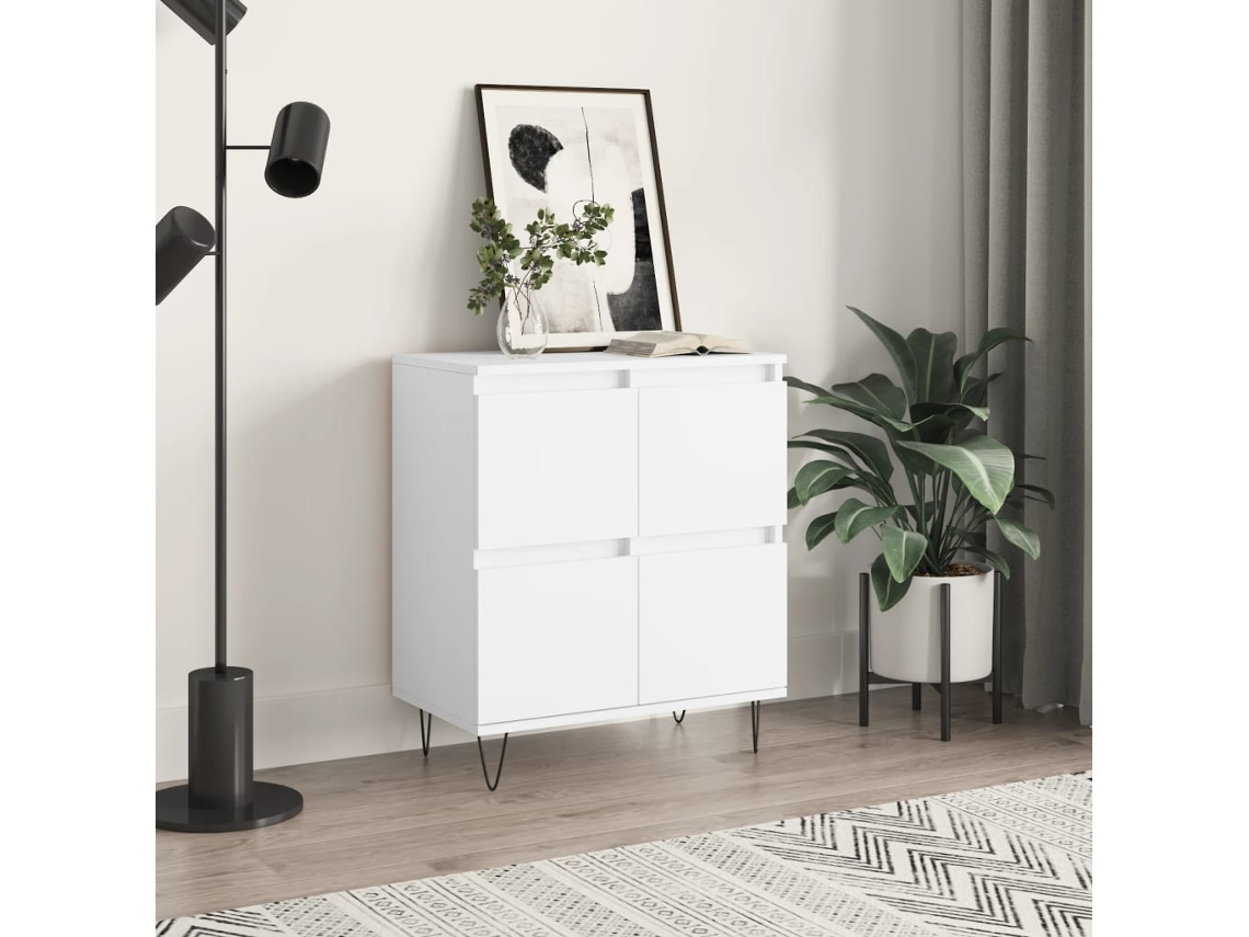 Vidaxl Aparador 60x35x70 Cm Derivados De Madeira Branco