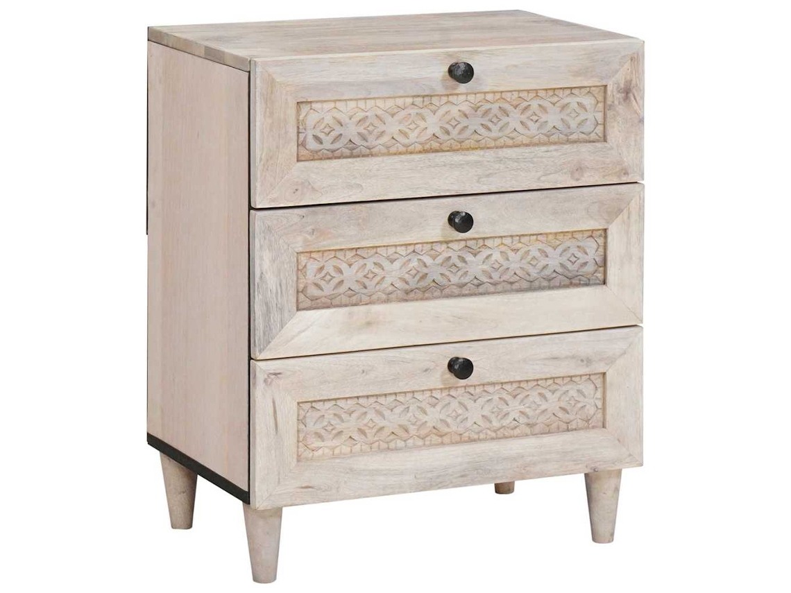 Vidaxl Armário De Cabeceira Branco 50 X 33 X 62 Cm