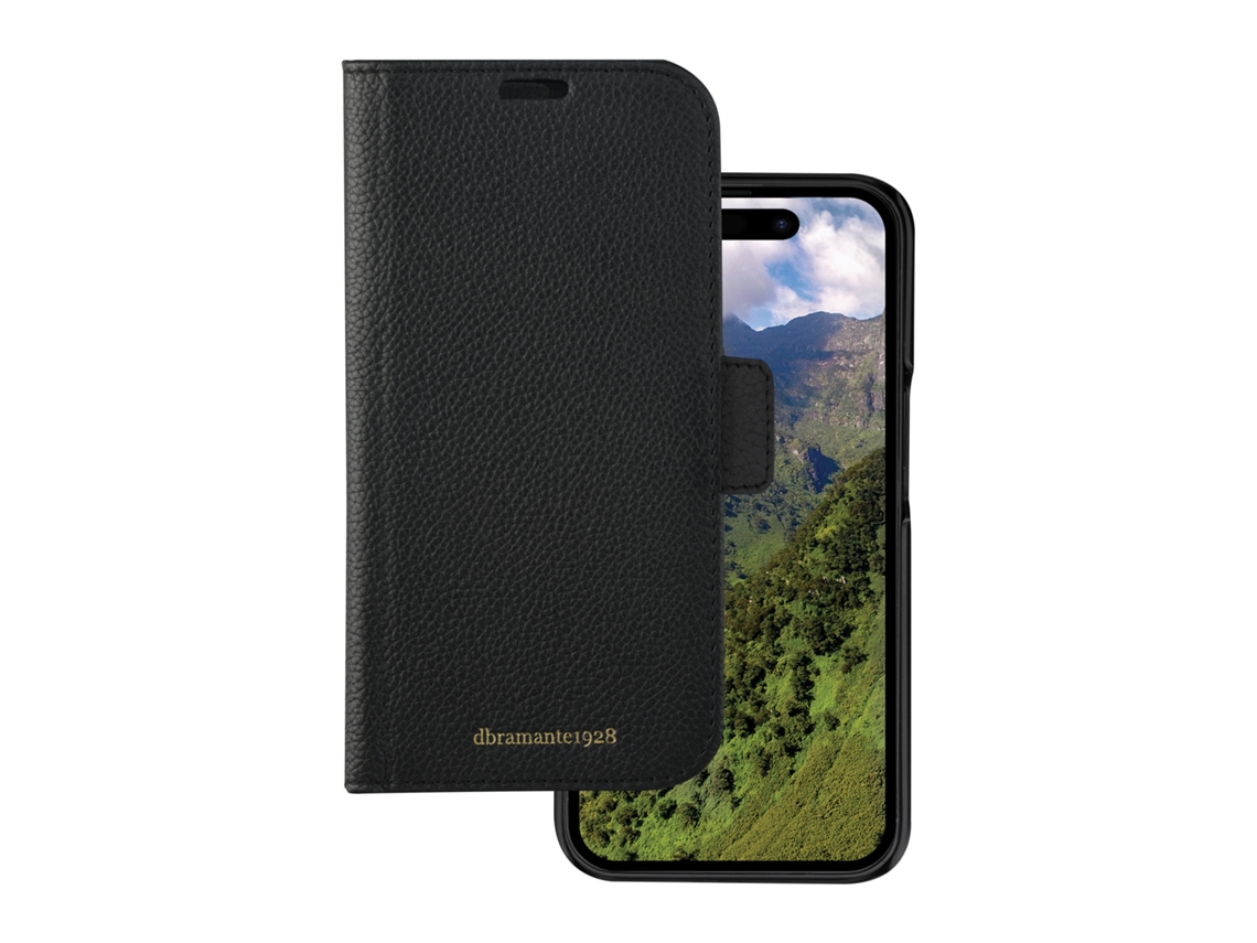 Capa Fólio para iPhone 15 Pro Max DBRAMANTE1928 Preto
