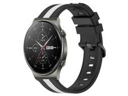 Pulseira De Silicone Bicolor Vertical De 22 Mm Para Huawei Gt2 Pro