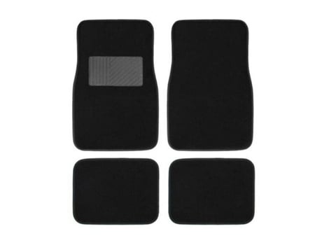 Tapetes de carpete para carro universal 4 peças carpete para carros preto ENEFERO