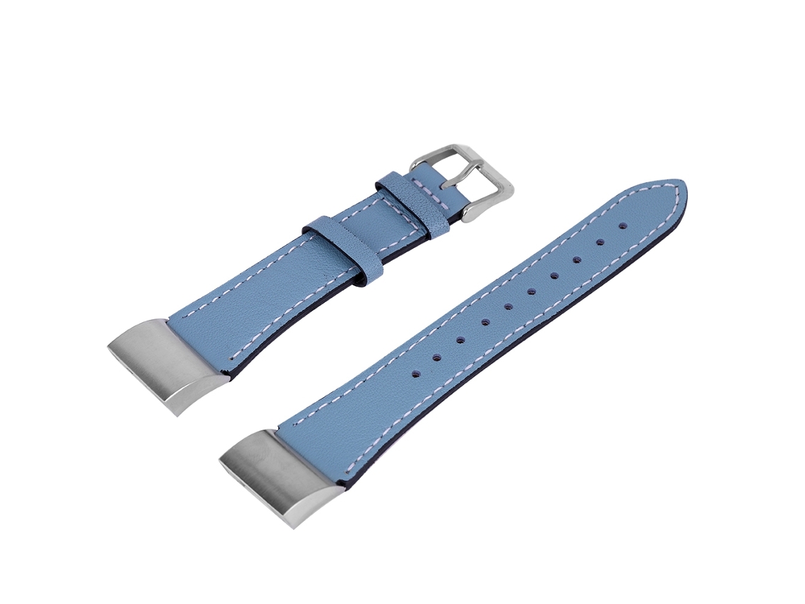 Cinto De Couro Para Fitbit Charge 2 Azul