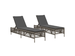 Sun Lounger, Sun Loungers Vidaxl Cinzeto Rattan / Vime (n/a)