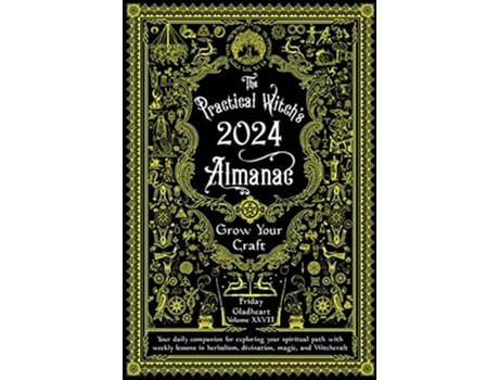 Livro Practical Witchs Almanac 2024 de Friday Gladheart (Inglês)