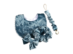 1 Conjunto de Babadores Babadores Para Bebês Meninas, Presente Com Laço, Elásticos de Cabelo Estilosos e Presilha de Chupeta, Corrente, Pano para Arr