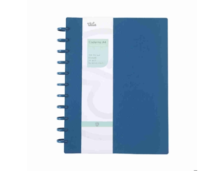 Caderno Smart Espiral A4 Pautado Azul