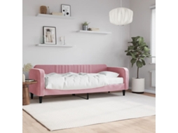 Vidaxl Sofá-cama Com Colchão 80x200 Cm Veludo Rosa