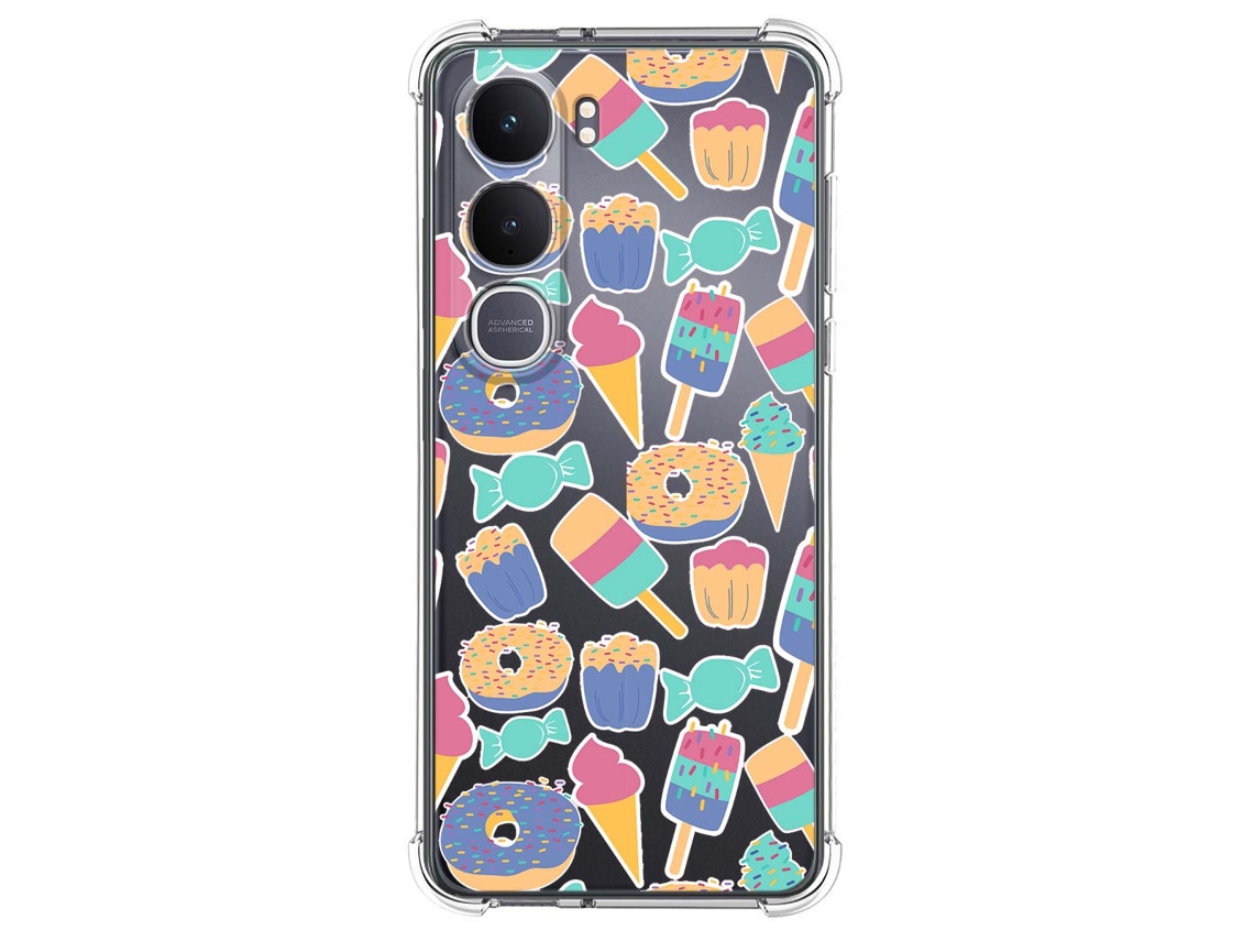 Capa Tumundosmartphone De Silicone À Prova De Choque Para Vivo Y31 5g / Y21d Estampa Candy Design 02