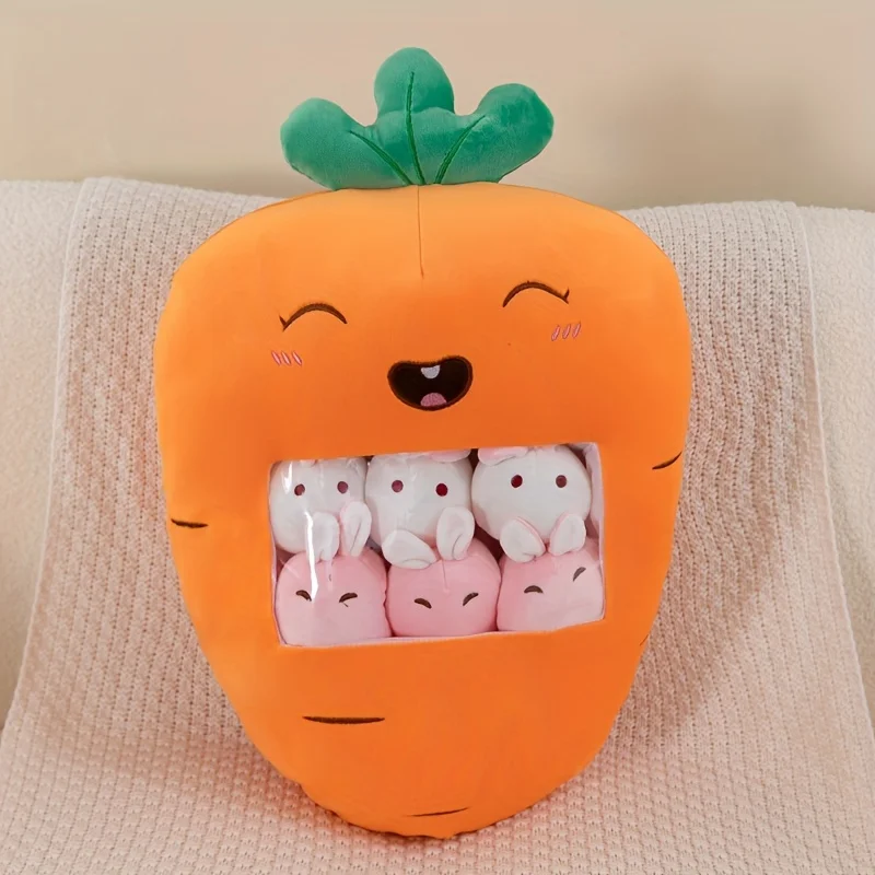 (laranja, 45cm) Almofada De Pelúcia Em Formato De Lanche, Macia E Fofa.