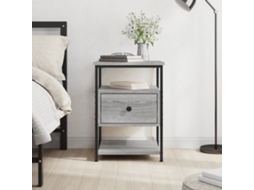 Vidaxl Mesa De Cabeceira 40x42x56 Cm Derivados Madeira Cinzento Sonoma