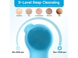 Escova De Limpeza Facial Silicone Elétrico Esfregão Facial À Prova Dágua Sonic Vibração Escova De Limpeza Facial Para Homens Mulheres Escovas Bestvite