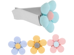 Conjunto De 4 Peças De Presilhas Coloridas Em Abs Para Saídas De Ar De Carro, Acessórios Florais.