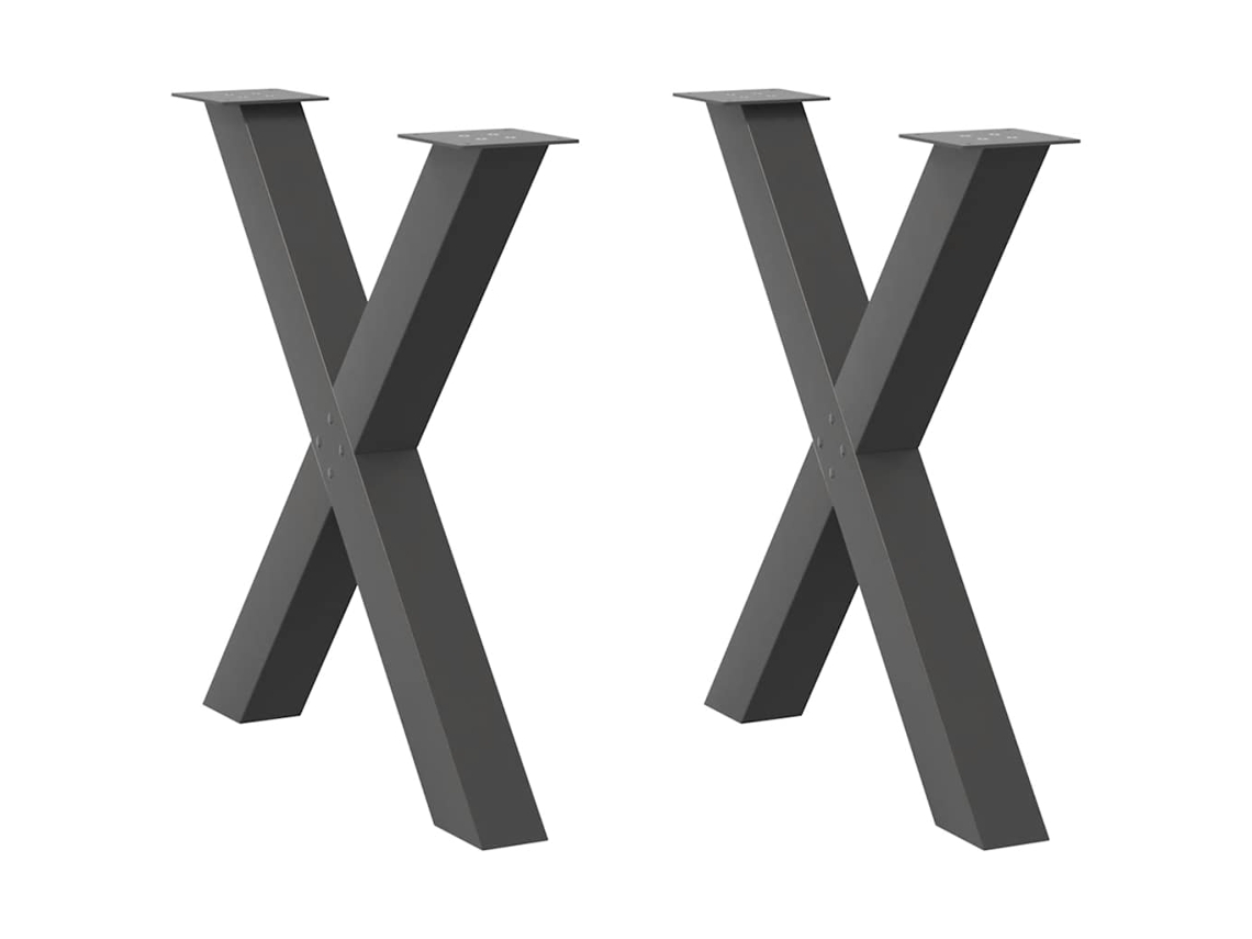 Dining Table Leg, Dining Table Legs Vidaxl Antracite Aço (80 X (72-73) Cm (80 Mm))