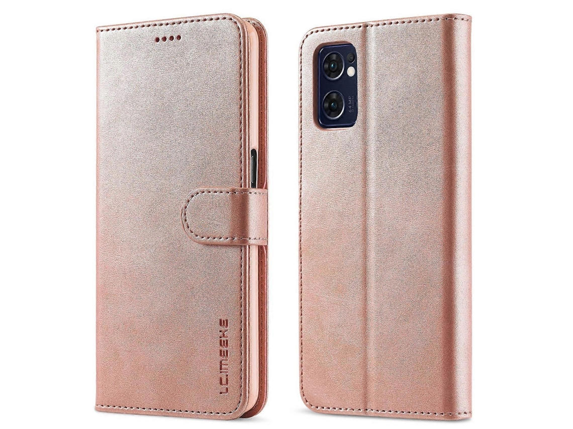 Capa Para Celular Lc.imeeke Em Couro Com Textura De Bezerro Para Oppo A77 5g / A97 5g / Realme V23