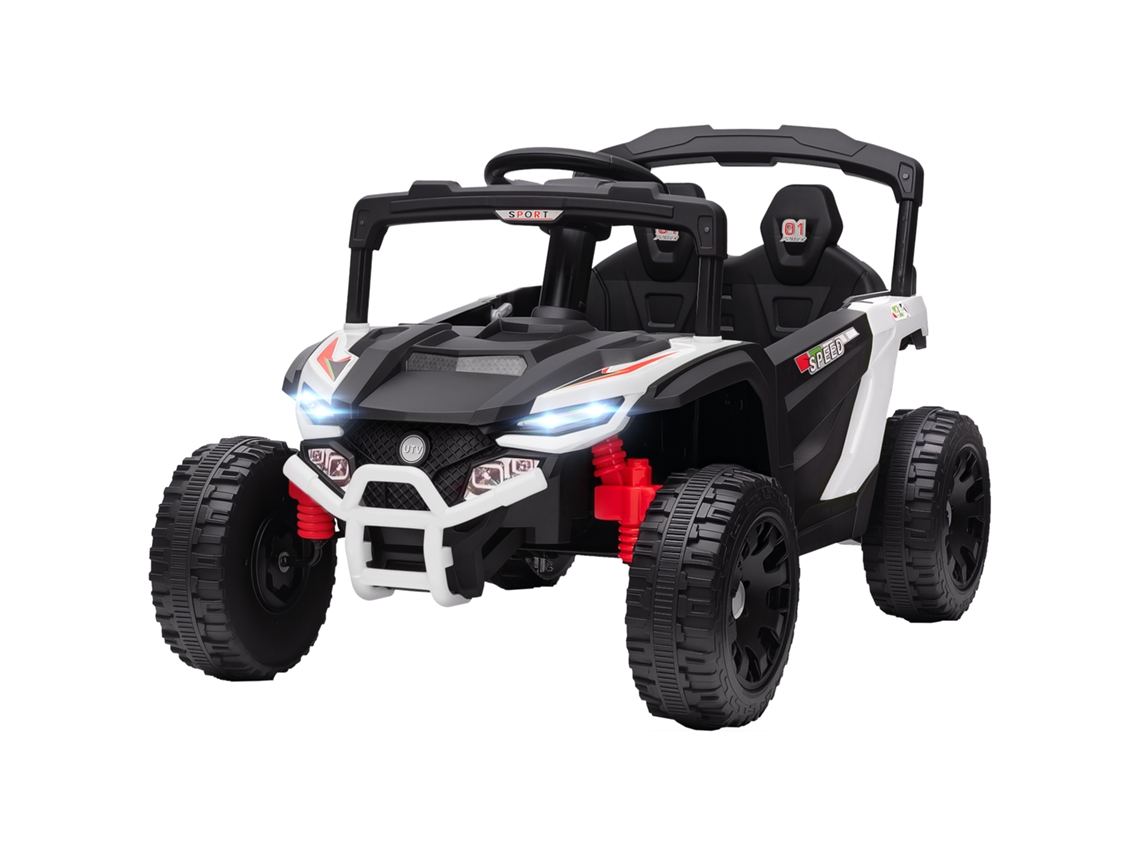Carro Elétrico Para Crianças 12v A Bateria Utv Com 2 Motores Controlo Remoto 2,4g Suspensão Traseira Faróis Música Para Acima De 3 Anos 88x57,5x55,5