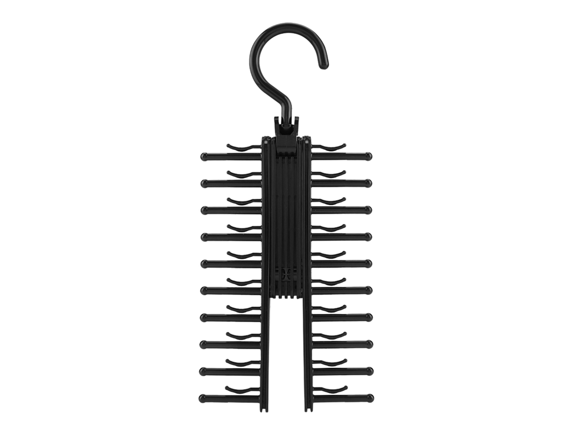 Cabide ajustável em X para gravatas, cintos, escarfas, com 360° rotação e clamps antiderrapantes, 20 unidades S/MARCA