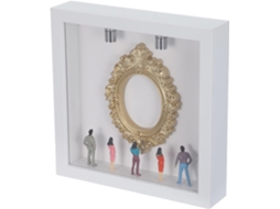 Conjunto Molduras Vintage Brancas Fotos Madeira Plástico Montar Mesmo Elegantes Miniatura Proteção Poeira GOKOCO