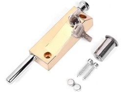 Cerradura Universal para Portão de Garagem com 2 Chaves, ouro | S/MARCA