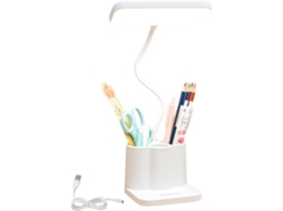 Luminária de mesa genérica semi-fibra – ABS+PP, luminária de mesa a bateria