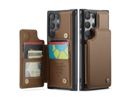 Capa De Couro Dobrável Multifuncional Para Celular.marrom - Iphone 16