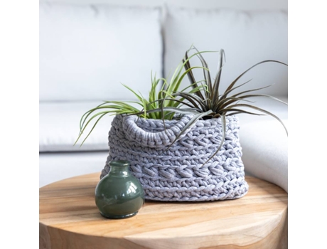 Kit DIY HOOOKED Crochet Revisto Basket Grey
