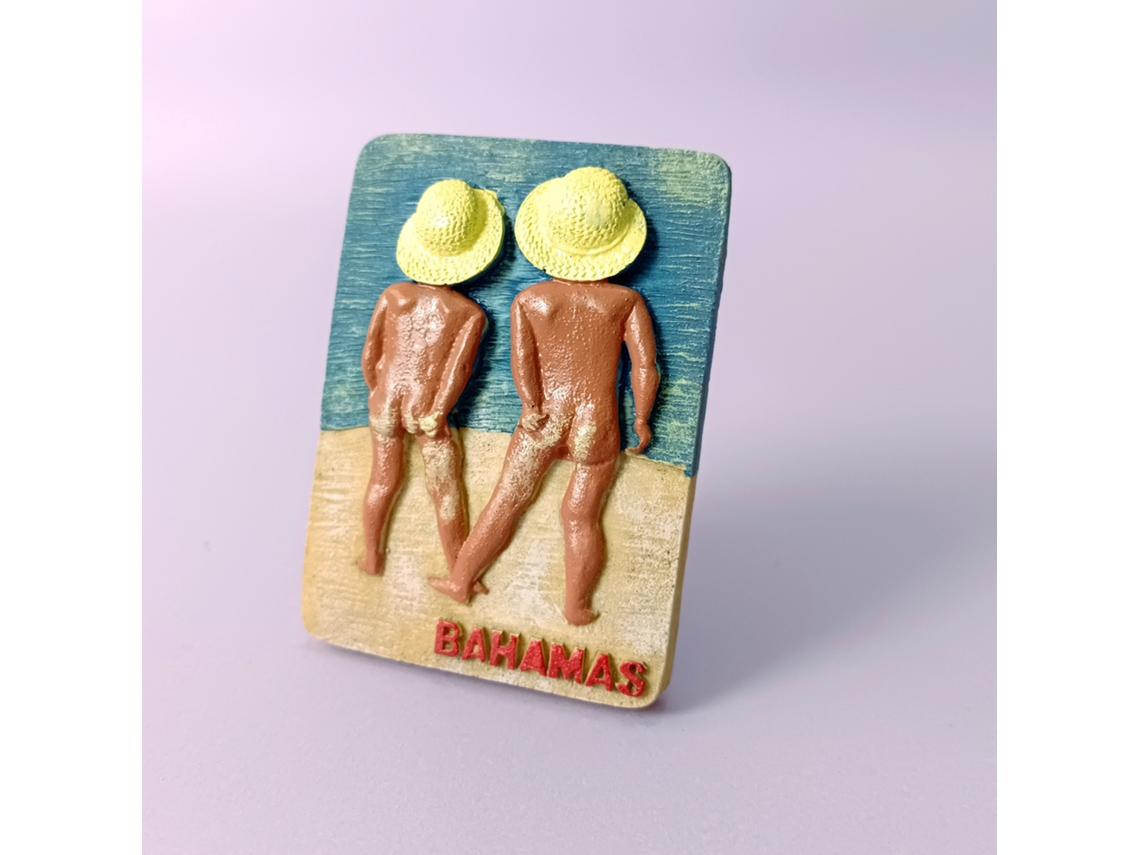 (criança Da Praia Das Bahamas) Ímã De Geladeira De Viagem México Bahamas