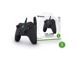 Manete Com Fio Evol X Nacon Preta Para Xbox Series X/s, Compatível Com Pc Com Cabo Destacável De 3 Metros.