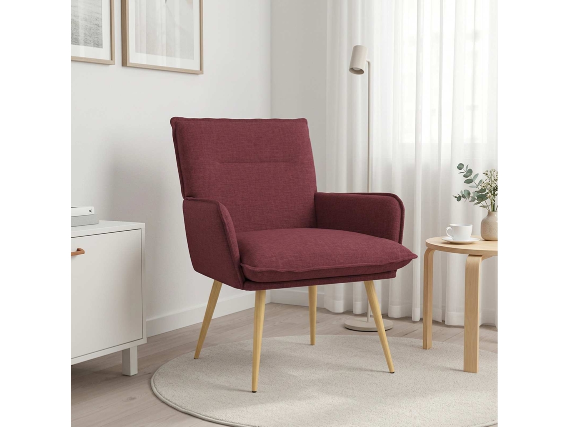 Vidaxl Poltrona Vinho Vermelho Tecido