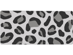 Mousepad para Computador de Grande Formato com Estampa Leopardo das neves e Base Borracha Antiderrapante, 40 X