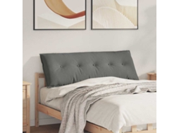 Vidaxl Travesseiro Para Costas Cinza Escuro 140 X 50 Cm