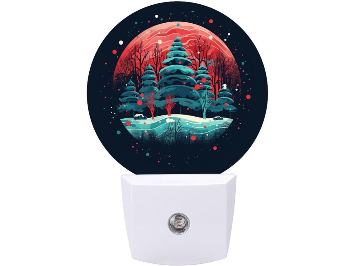 Luz Noturna De Parede Com Plugue, Bolas De Natal E Luz Noturna Led Com Sensor, Luz Noturna Branca Quente Suave