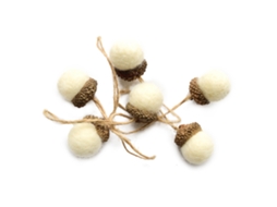 Laxiscreed Bola De Feltro Com Pinha E Dióspiro Para Decoração De Natal Artesanal