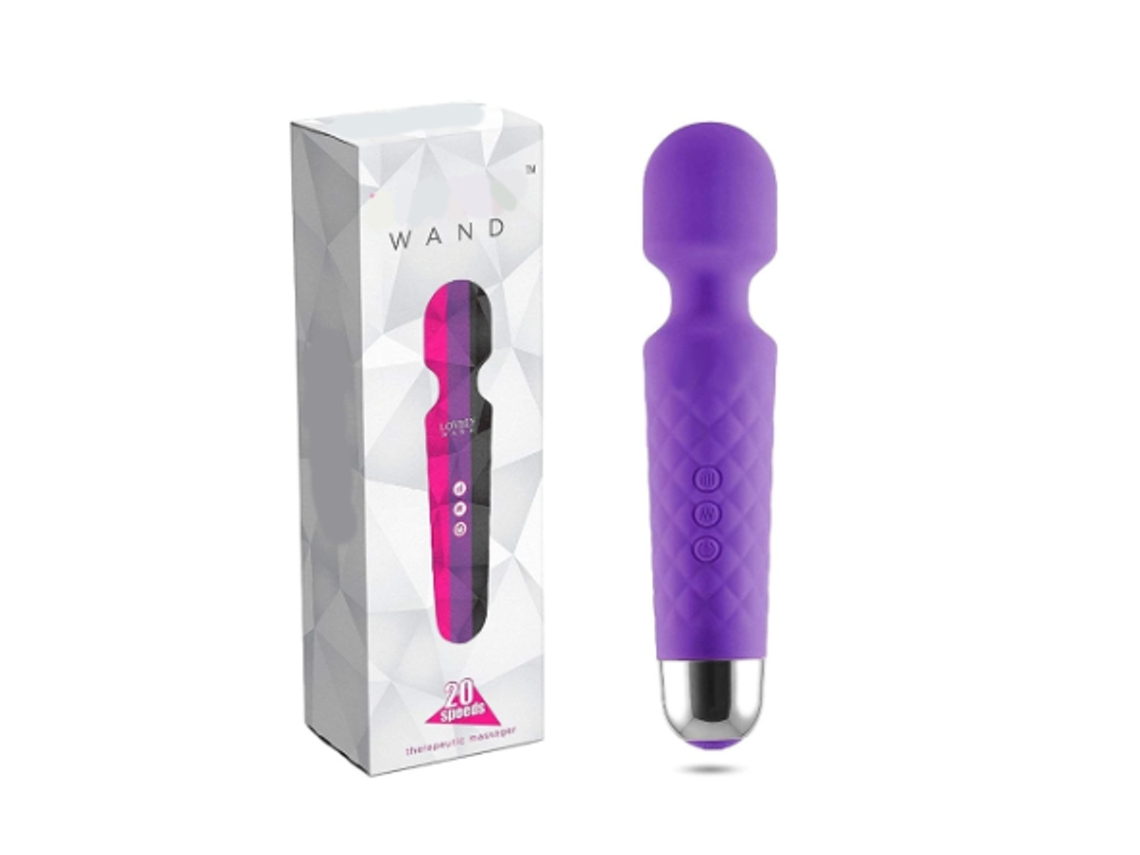Vibrador, Poderoso Massageador De Varinha Elétrico Para Mulheres - À Prova Dágua, Silencioso, Sem Fio (roxo)