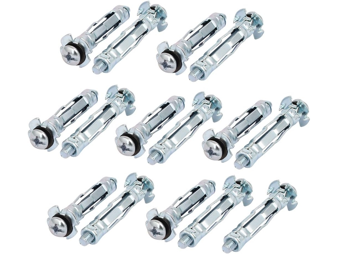Conjunto de 15 Parafusos de Expansão com Rosca M4 para Paredes Ocas de 3mm a 12mm CHABERLU