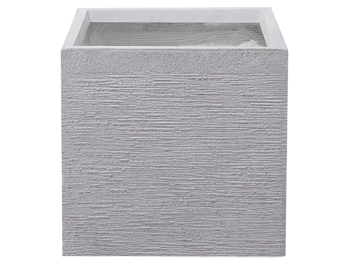 Maceta Beliani Paros De Óxido De Magnesio Gris 40x40x38