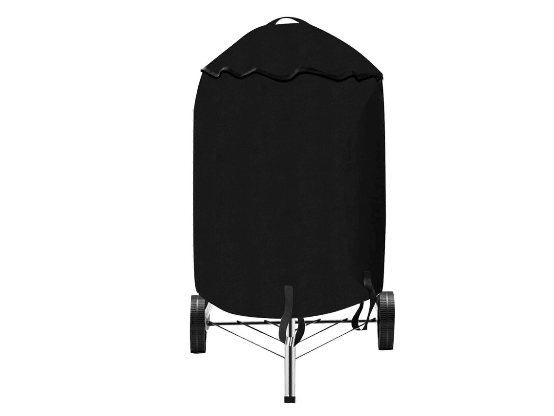 Capa Para Churrasqueira Elysve 22 Polegadas Cor Preta Com Fecho Em Velcro Com Proteção Uv Para Uso Exterior