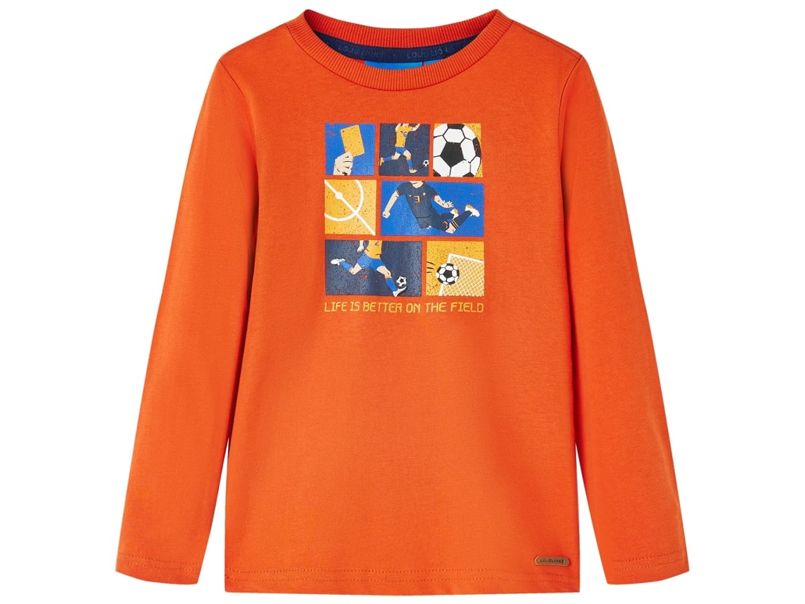 T-shirt De Manga Comprida Para Criança Laranja 92