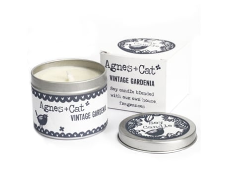 Vela em Lata Gardênia Vintage 7.5X6 Cm