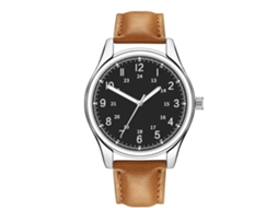 Relógio Masculino de Pulso Casual com Pulseira de Couro Pu e Movimento de Quartzo