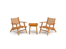 Conjunto de 3 Peças de Bistrô em Madeira de Acácia Maciça MAISON EXCLUSIVE