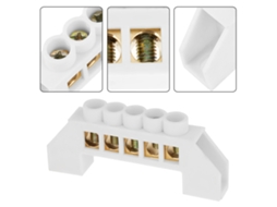 Conector De Borne De Parafuso Laxiscreed Com 5 Orifícios Para Distribuição De Energia
