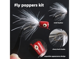 Iscas de Pesca com Mosca para Peixes de Água Doce 10 Pcs