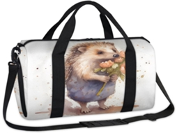 Bolsa MARCA esportiva com estampa de ouriço 45x21x23cm tecido poliéster