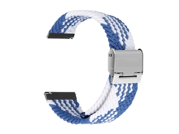 Bracelete Entrançada Flexível para Haylou Gs Azul e Branco