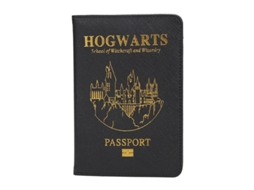 Porta-passaporte Harry Potter Hogwarts Preto