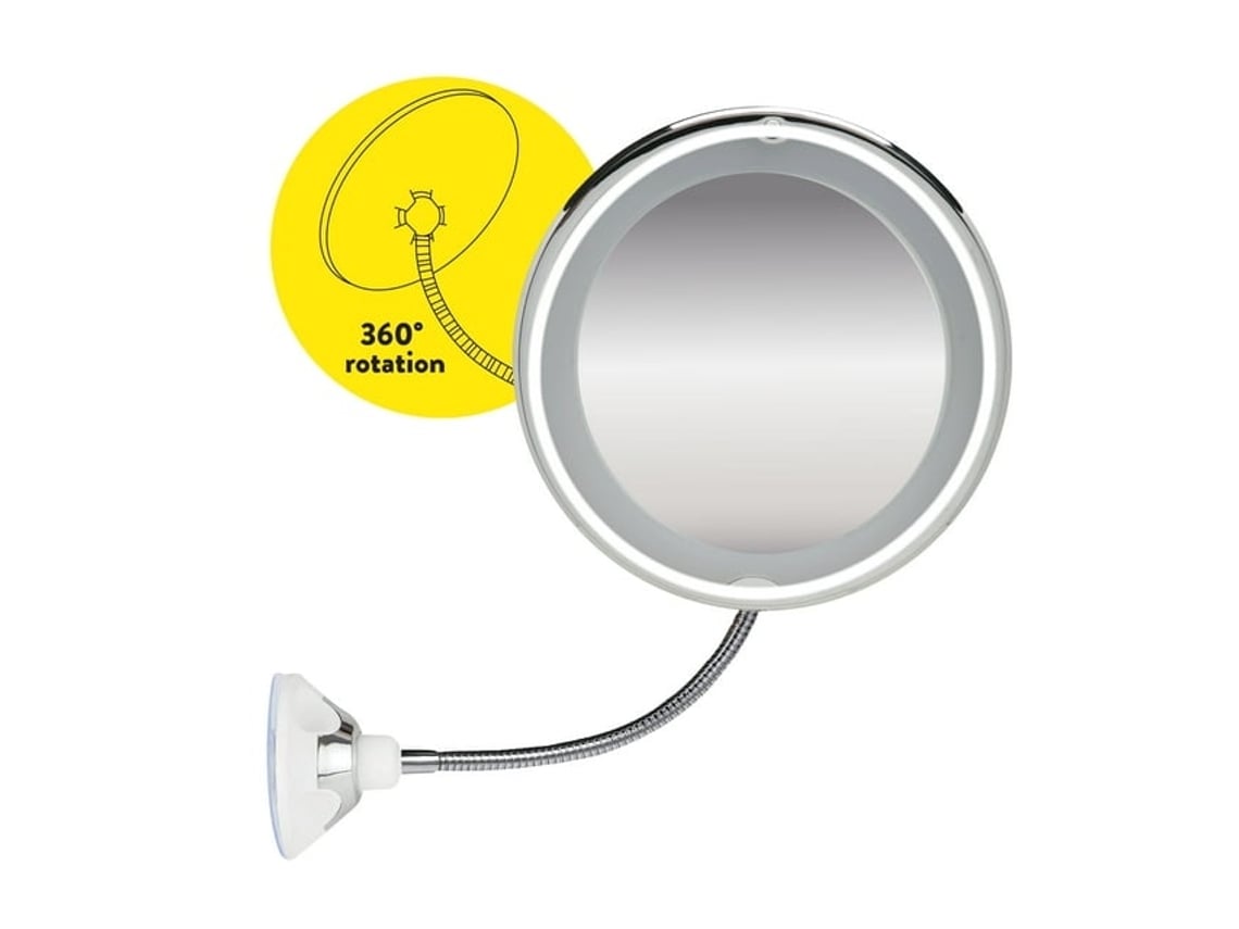 Cabo Usb Espelho De Maquilhagem Led Super Flexível Com Ventosa, Branco
